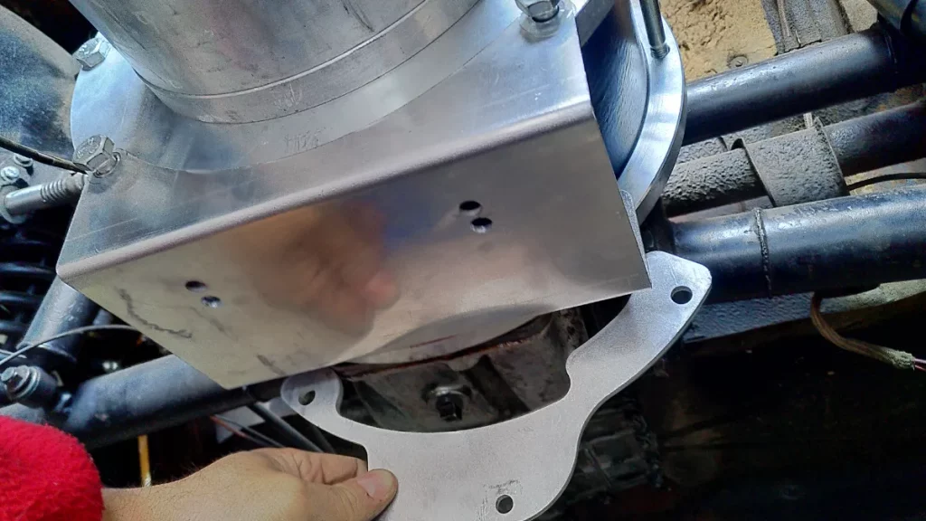 fixing plate handbrake mechanism renault 4cv